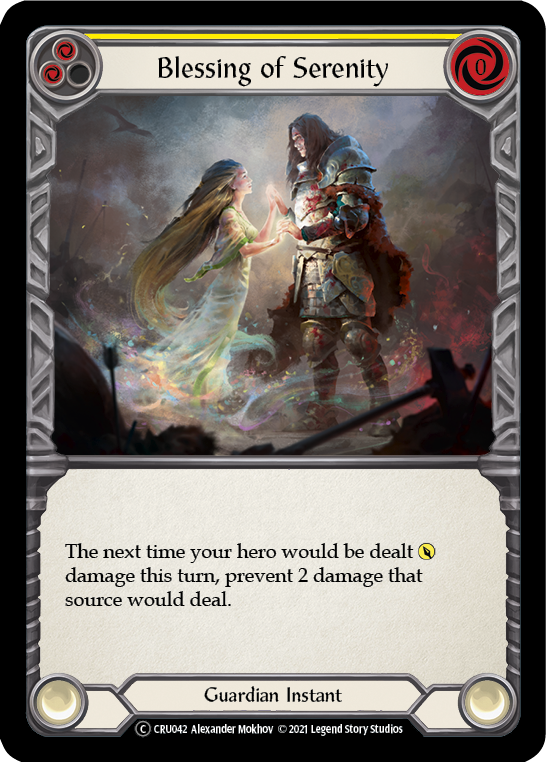 Blessing of Serenity (Yellow) [U-CRU042] (Crucible of War Unlimited)  Unlimited Normal | RetroPlay Games