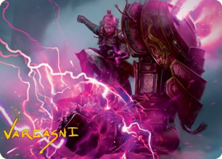 Voltage Surge Art Card (Gold-Stamped Signature) [Kamigawa: Neon Dynasty Art Series] | RetroPlay Games