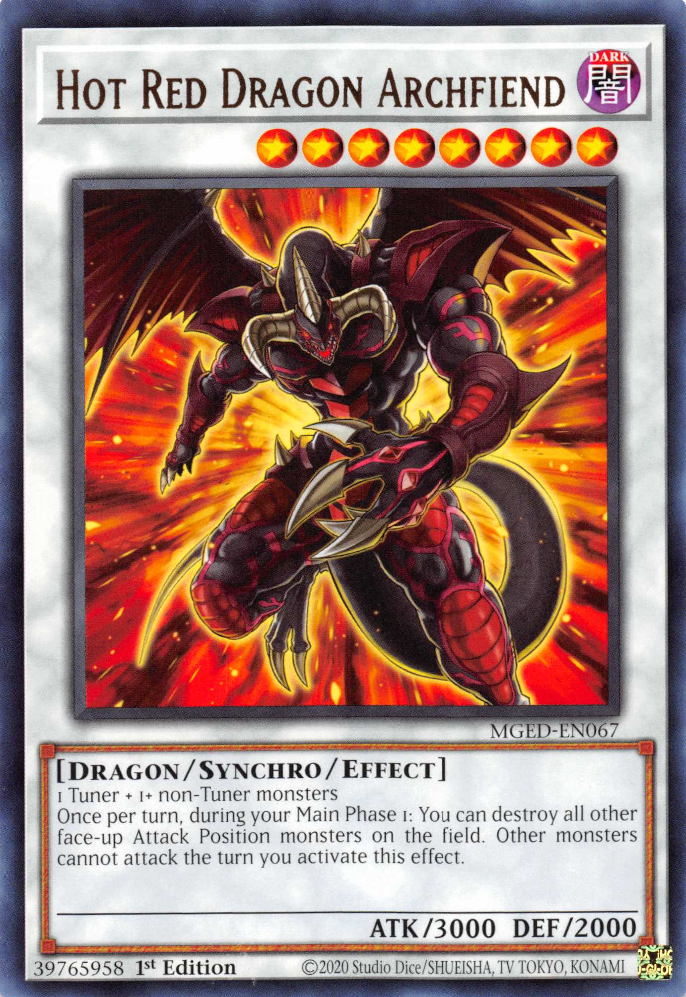 Hot Red Dragon Archfiend [MGED-EN067] Rare | RetroPlay Games