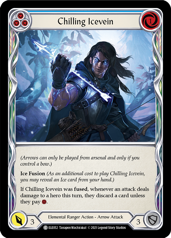 Chilling Icevein (Blue) [ELE052] (Tales of Aria)  1st Edition Rainbow Foil | RetroPlay Games