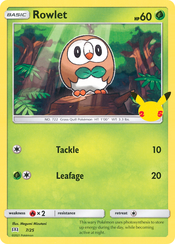 Rowlet (7/25) [McDonald's 25th Anniversary] | RetroPlay Games