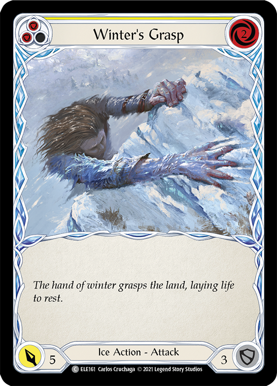 Winter's Grasp (Yellow) [ELE161] (Tales of Aria)  1st Edition Rainbow Foil | RetroPlay Games