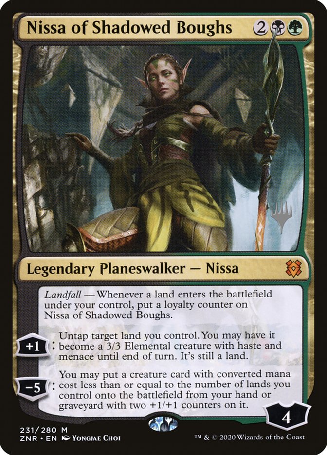 Nissa of Shadowed Boughs (Promo Pack) [Zendikar Rising Promos] | RetroPlay Games