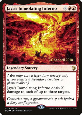 Jaya's Immolating Inferno [Dominaria Promos] | RetroPlay Games