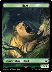 Beast // Treefolk Double Sided Token [The Lord of the Rings: Tales of Middle-Earth Commander Tokens] | RetroPlay Games