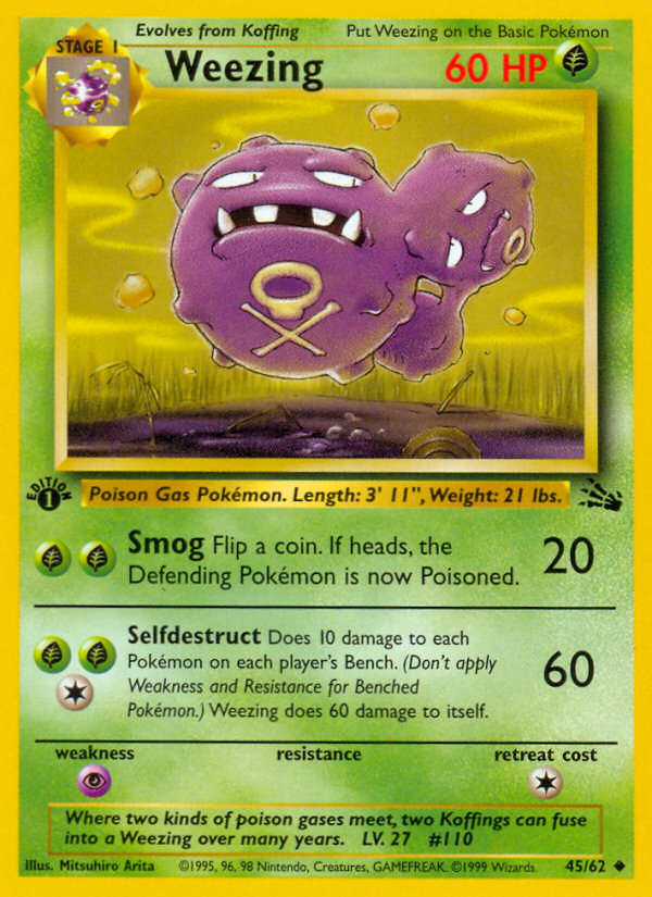 Weezing (45/62) [Fossil 1st Edition] | RetroPlay Games