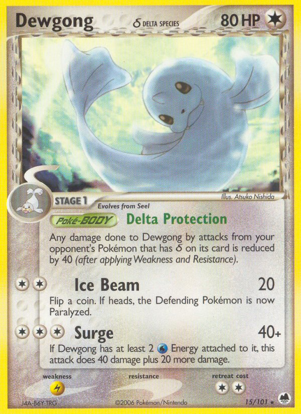 Dewgong (15/101) (Delta Species) [EX: Dragon Frontiers] | RetroPlay Games