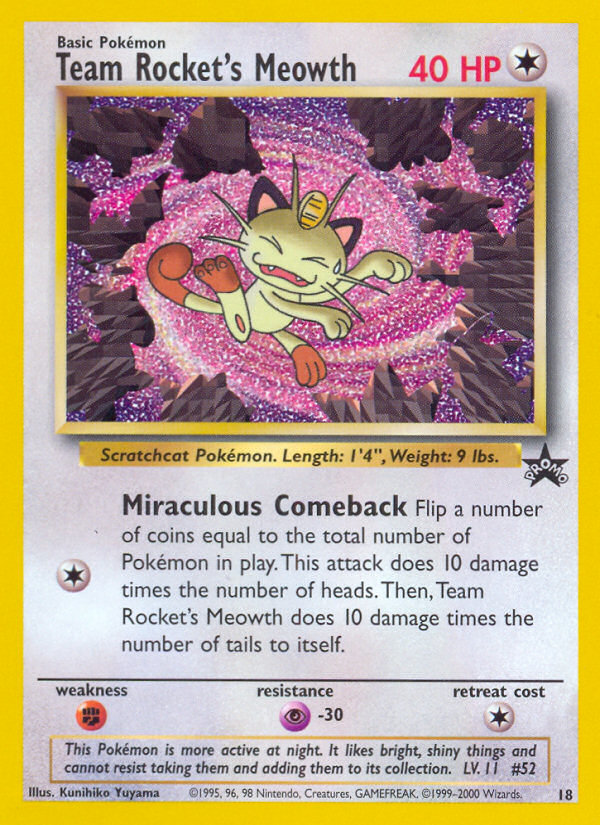 Team Rocket's Meowth (18) [Wizards of the Coast: Black Star Promos] | RetroPlay Games