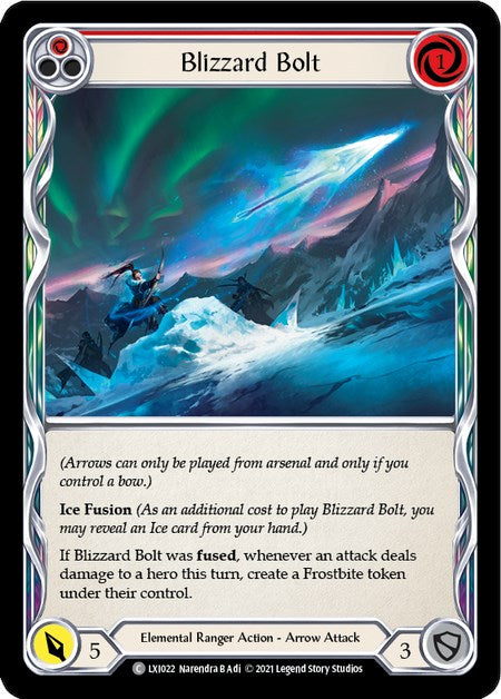 Blizzard Bolt (Red) [LXI022] (Tales of Aria Lexi Blitz Deck)  1st Edition Normal | RetroPlay Games
