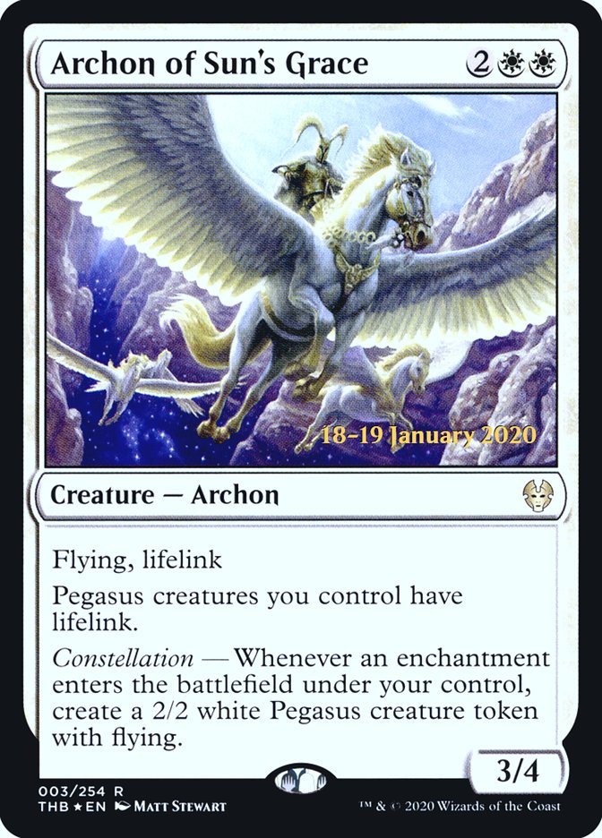 Archon of Sun's Grace [Theros Beyond Death Prerelease Promos] | RetroPlay Games