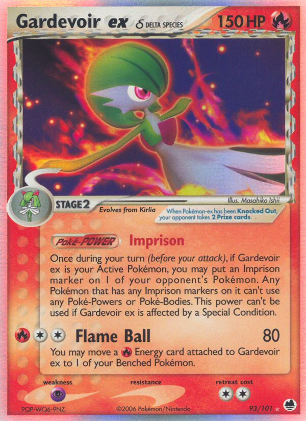 Gardevoir ex (93/101) (Delta Species) [EX: Dragon Frontiers] | RetroPlay Games