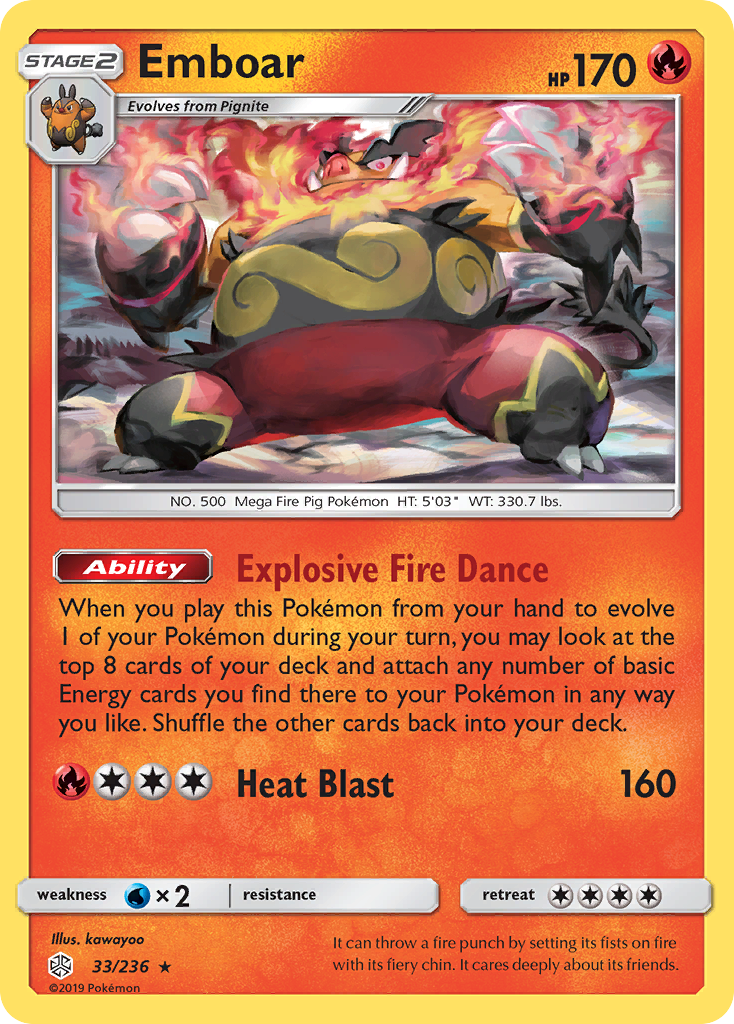 Emboar (33/236) [Sun & Moon: Cosmic Eclipse] | RetroPlay Games