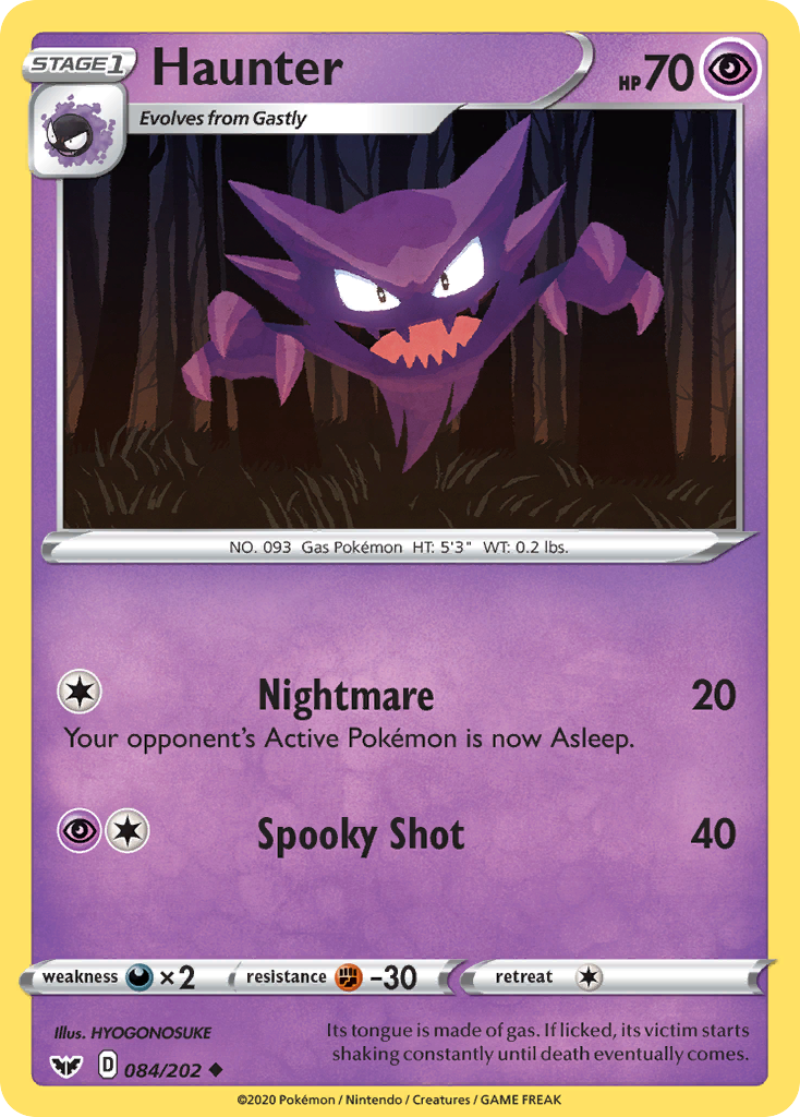 Haunter (084/202) [Sword & Shield: Base Set] | RetroPlay Games