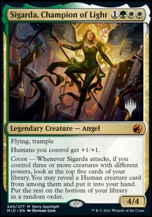 Sigarda, Champion of Light (Promo Pack) [Innistrad: Midnight Hunt Promos] | RetroPlay Games