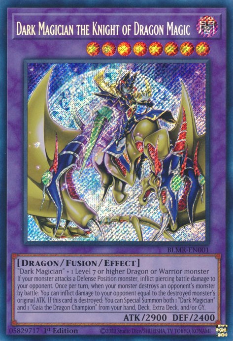 Dark Magician the Knight of Dragon Magic [BLMR-EN001] Secret Rare | RetroPlay Games