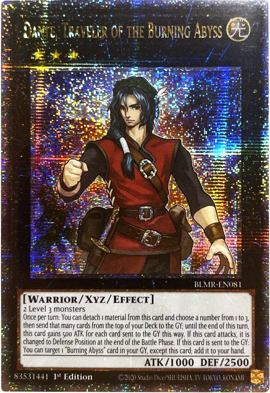 Dante, Traveler of the Burning Abyss [BLMR-EN081] Quarter Century Secret Rare | RetroPlay Games