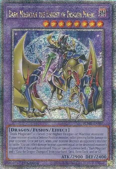 Dark Magician the Knight of Dragon Magic [BLMR-EN001] Quarter Century Secret Rare | RetroPlay Games