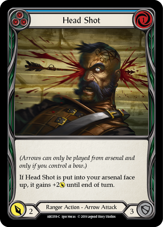 Head Shot (Blue) [ARC059-C] (Arcane Rising)  1st Edition Rainbow Foil | RetroPlay Games