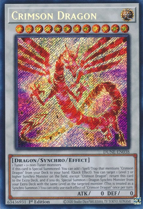 Crimson Dragon [DUNE-EN038] Secret Rare | RetroPlay Games