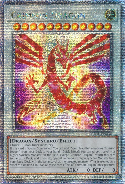 Crimson Dragon [DUNE-EN038] Quarter Century Secret Rare | RetroPlay Games