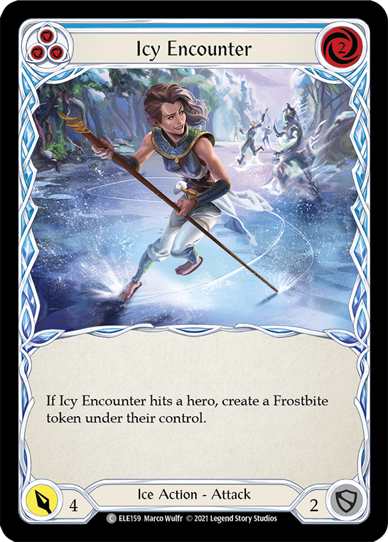 Icy Encounter (Blue) [ELE159] (Tales of Aria)  1st Edition Rainbow Foil | RetroPlay Games