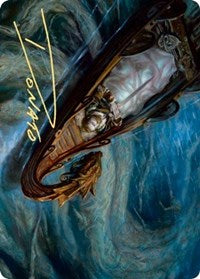 Funeral Longboat Art Card (Gold-Stamped Signature) [Kaldheim: Art Series] | RetroPlay Games