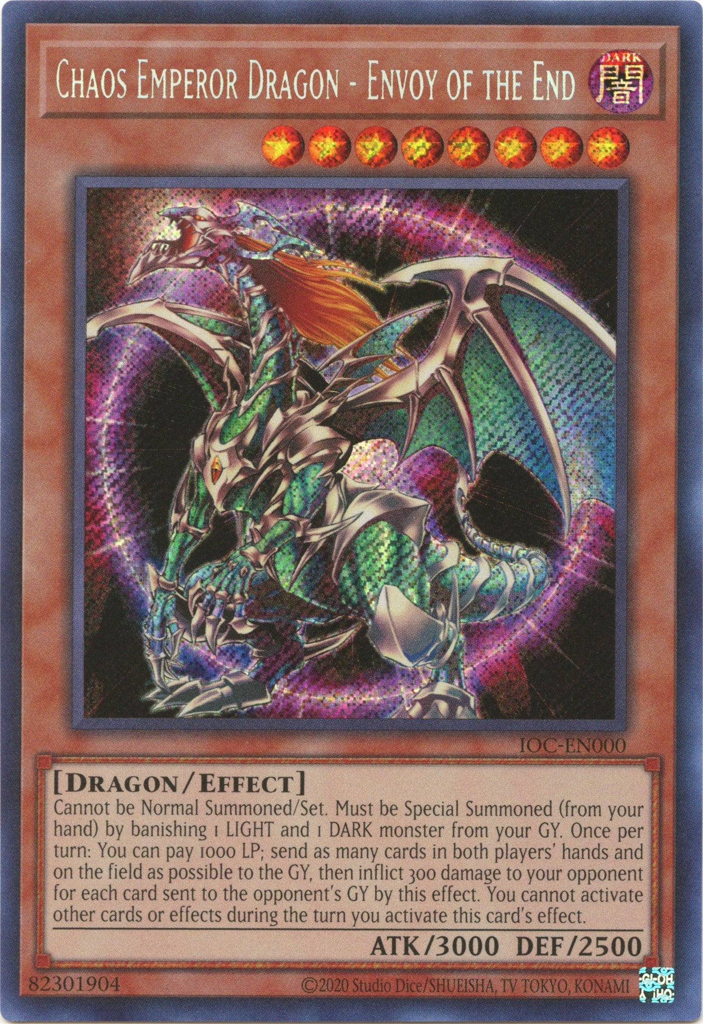 Chaos Emperor Dragon - Envoy of the End (25th Anniversary) [IOC-EN000] Secret Rare | RetroPlay Games