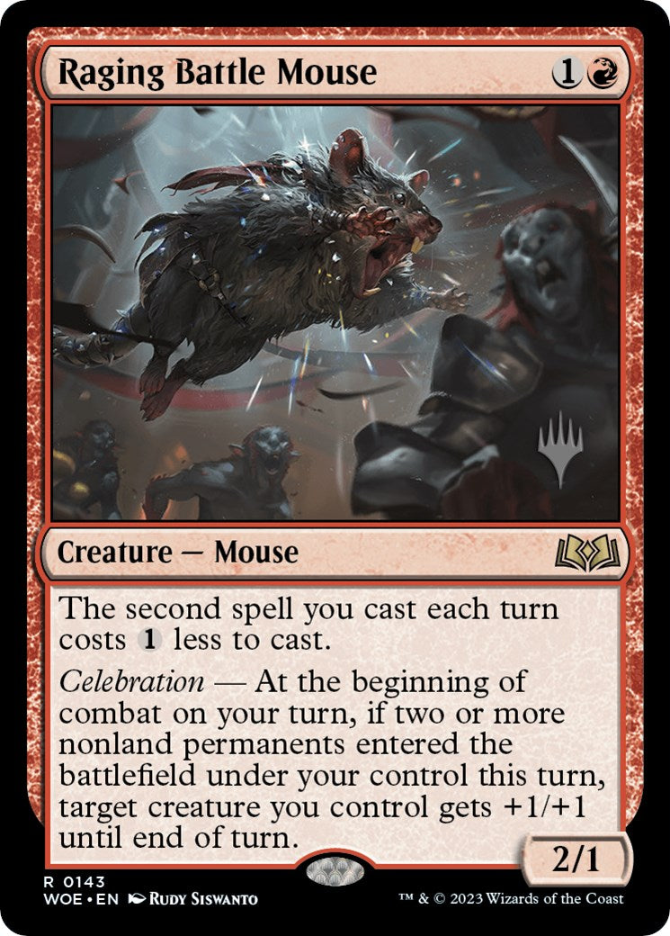 Raging Battle Mouse (Promo Pack) [Wilds of Eldraine Promos] | RetroPlay Games