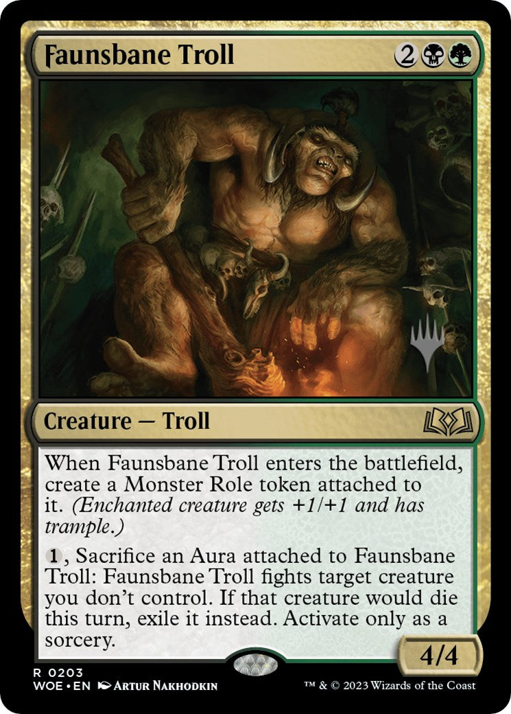 Faunsbane Troll (Promo Pack) [Wilds of Eldraine Promos] | RetroPlay Games