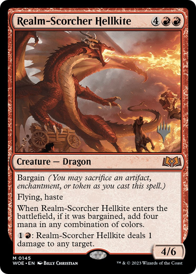 Realm-Scorcher Hellkite (Promo Pack) [Wilds of Eldraine Promos] | RetroPlay Games