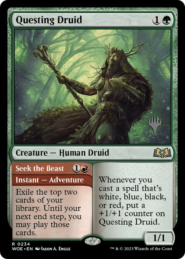Questing Druid (Promo Pack) [Wilds of Eldraine Promos] | RetroPlay Games