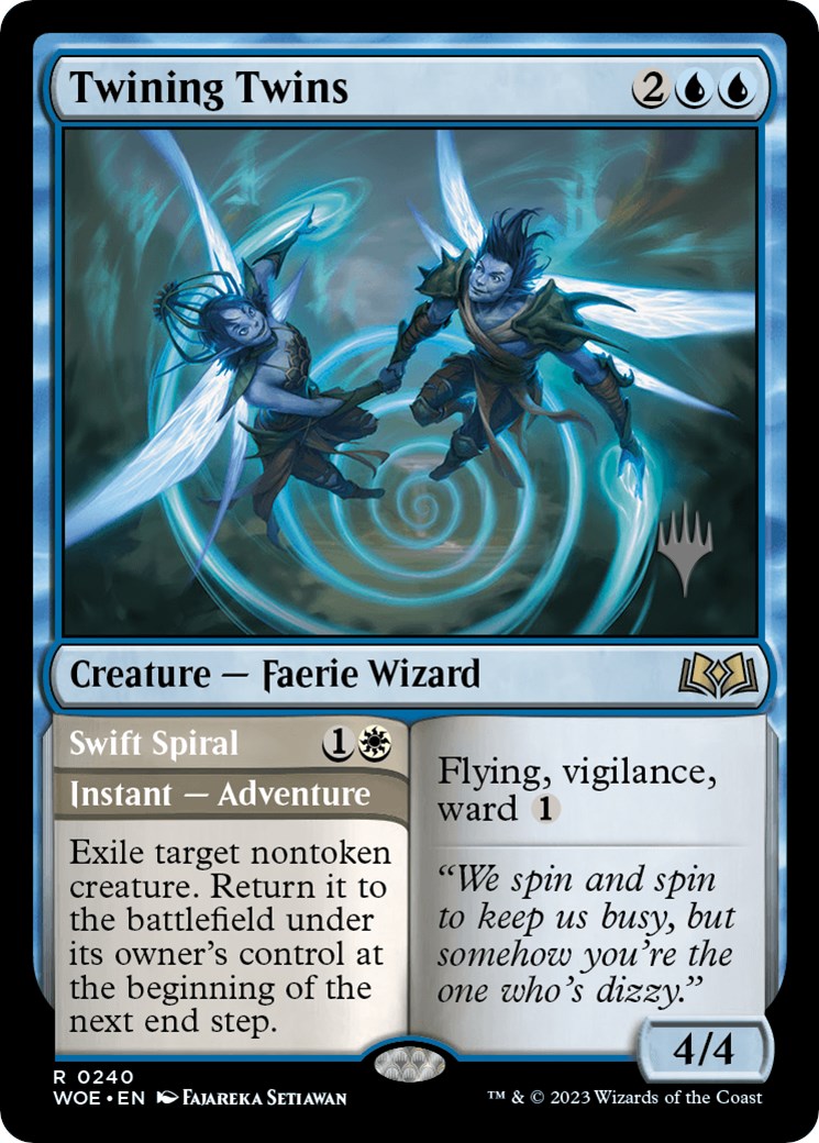 Twining Twins // Swift Spiral (Promo Pack) [Wilds of Eldraine Promos] | RetroPlay Games