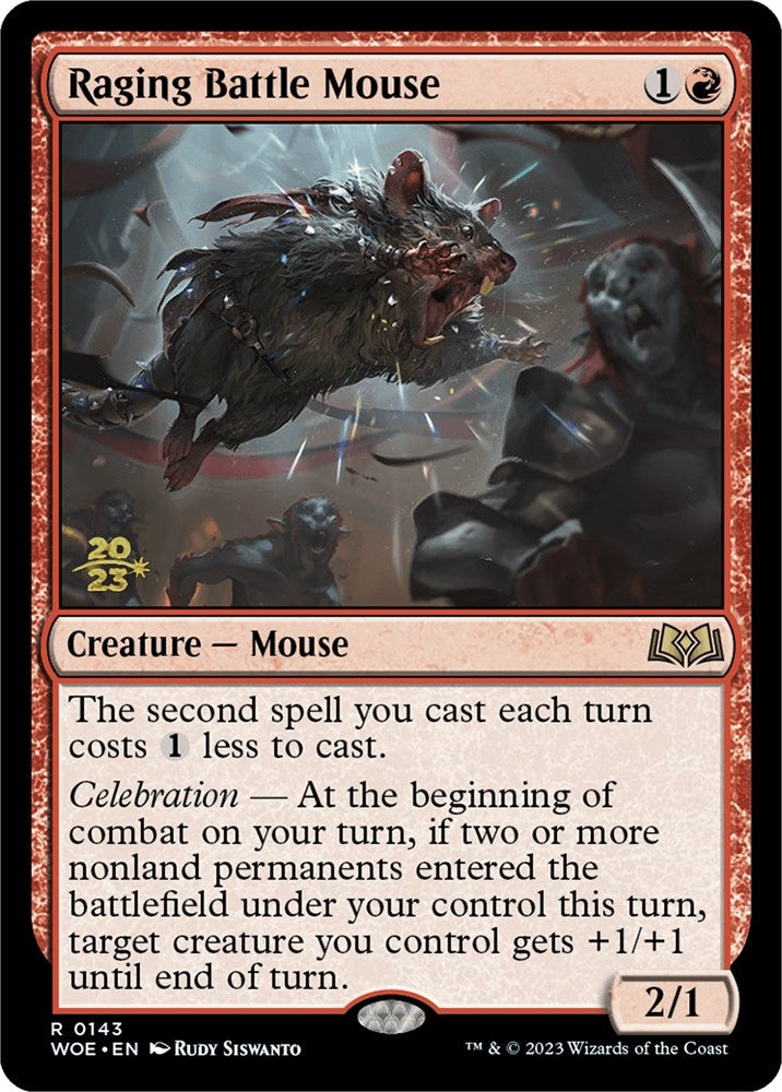 Raging Battle Mouse [Wilds of Eldraine Prerelease Promos] | RetroPlay Games