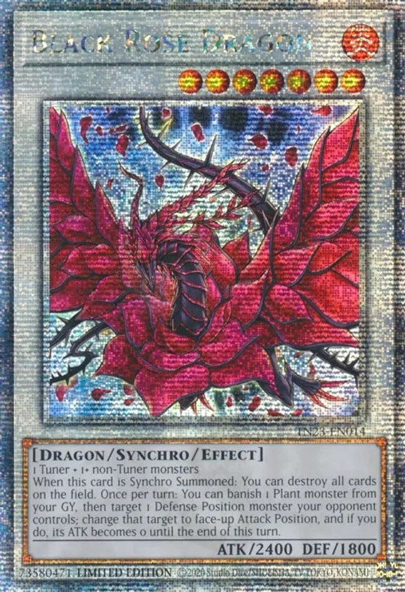 Black Rose Dragon [TN23-EN014] Quarter Century Secret Rare | RetroPlay Games