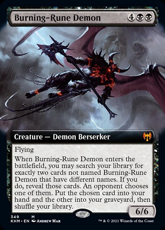 Burning-Rune Demon (Extended Art) [Kaldheim] | RetroPlay Games