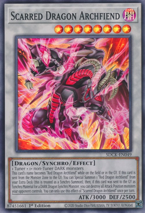 Scarred Dragon Archfiend [SDCK-EN049] Super Rare | RetroPlay Games