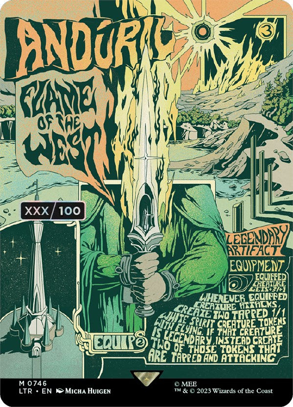 Anduril, Flame of the West (Borderless Poster) (Serialized) [The Lord of the Rings: Tales of Middle-Earth] | RetroPlay Games