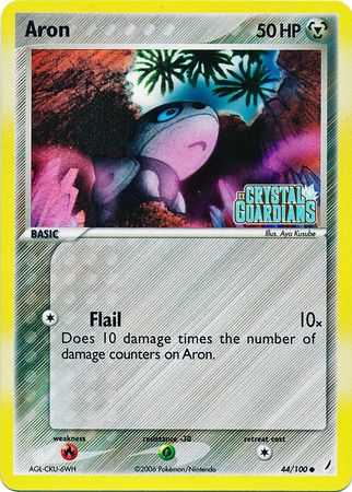 Aron (44/100) (Stamped) [EX: Crystal Guardians] | RetroPlay Games