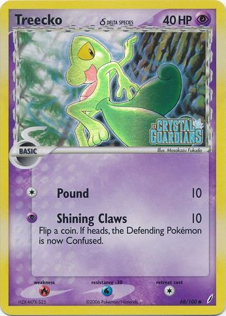 Treecko (68/100) (Delta Species) (Stamped) [EX: Crystal Guardians] | RetroPlay Games