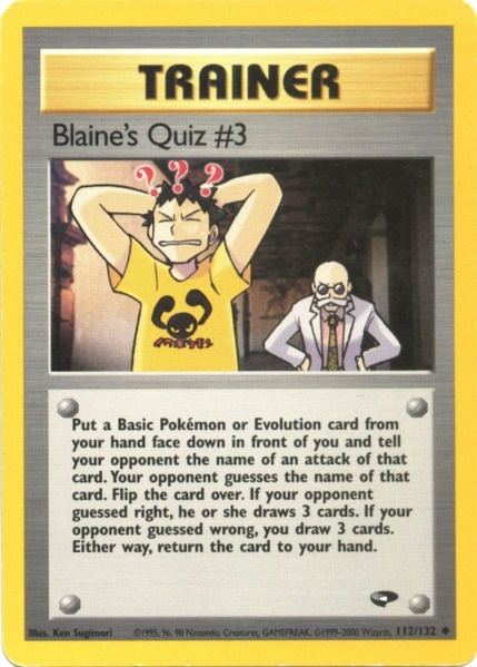 Blaine's Quiz #3 (112/132) [Gym Challenge Unlimited] | RetroPlay Games
