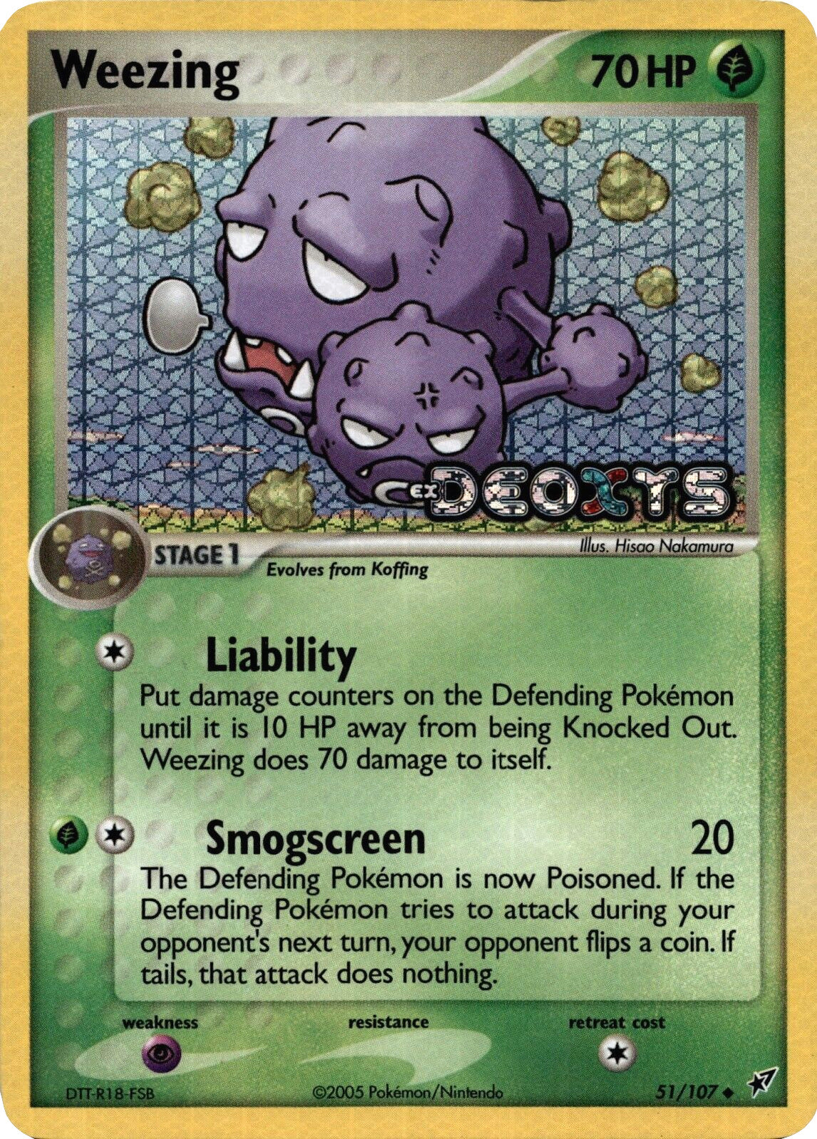 Weezing (51/107) (Stamped) [EX: Deoxys] | RetroPlay Games