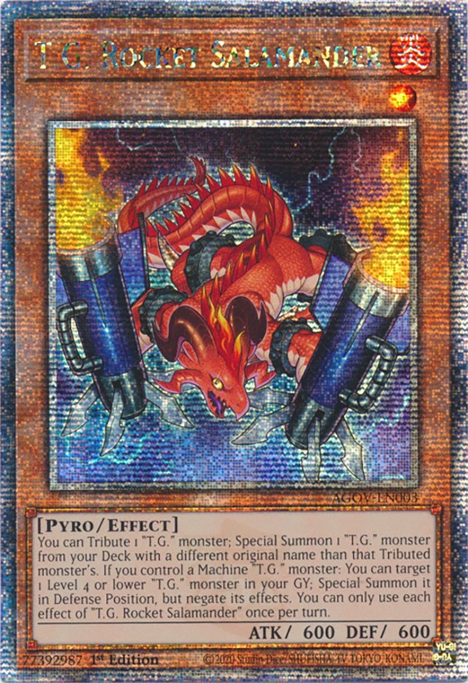 T.G. Rocket Salamander (Quarter Century Secret Rare) [AGOV-EN003] Quarter Century Secret Rare | RetroPlay Games