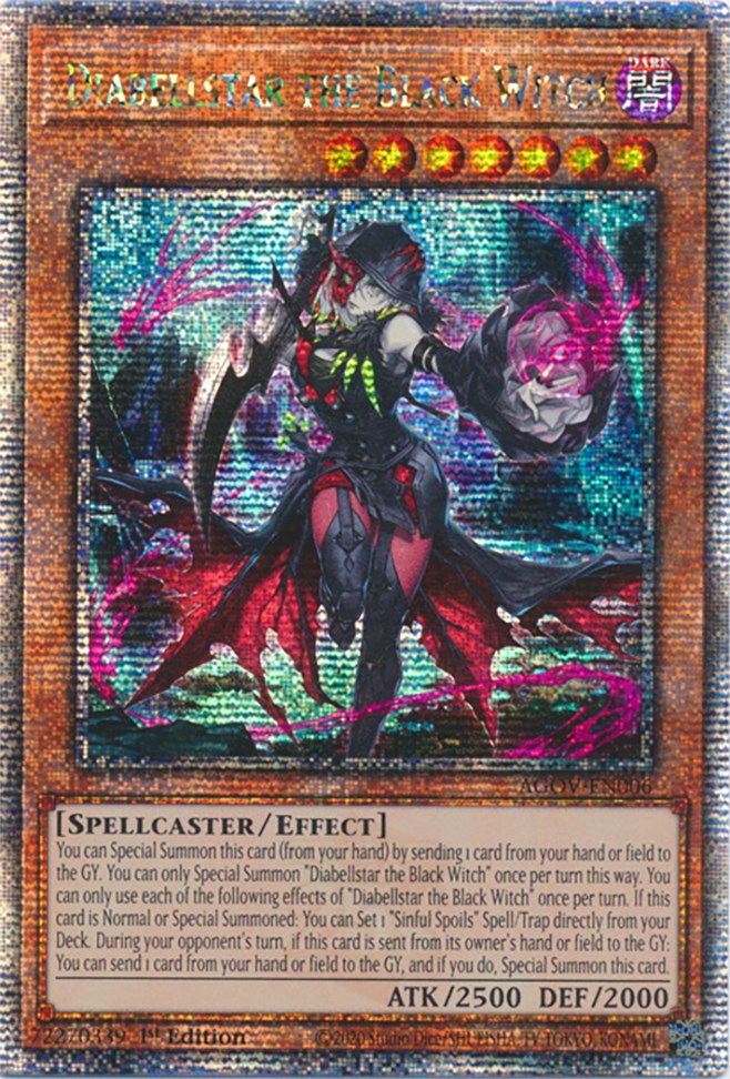 Diabellstar the Black Witch (Quarter Century Secret Rare) [AGOV-EN006] Quarter Century Secret Rare | RetroPlay Games