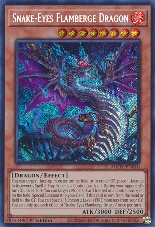 Snake-Eyes Flamberge Dragon [AGOV-EN010] Secret Rare | RetroPlay Games