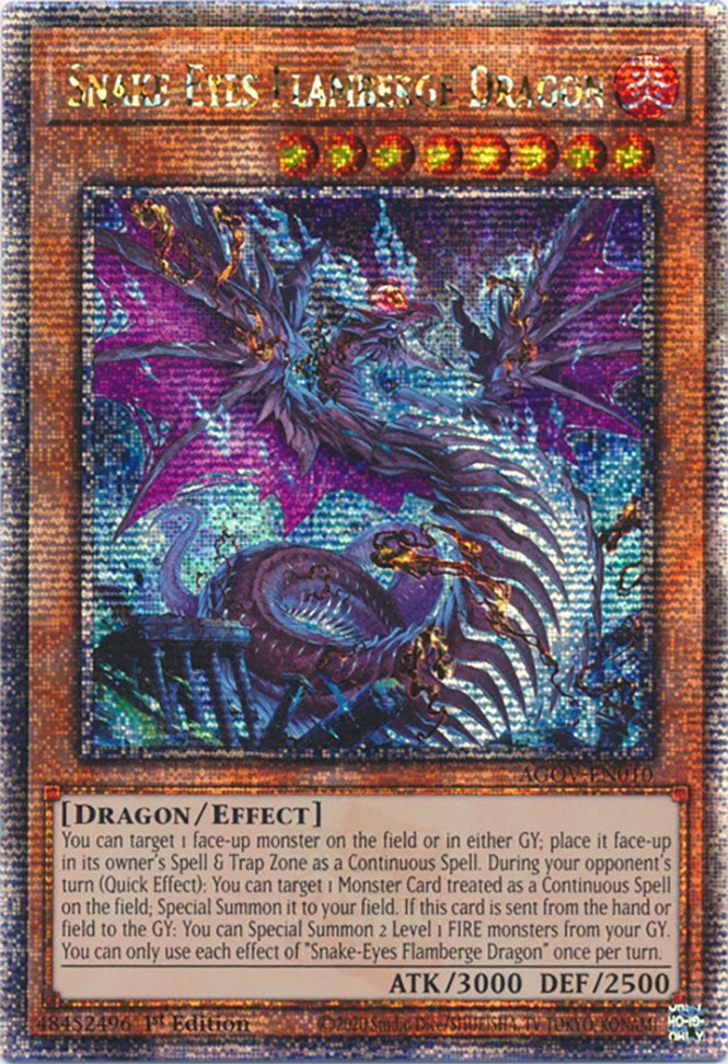 Snake-Eyes Flamberge Dragon (Quarter Century Secret Rare) [AGOV-EN010] Quarter Century Secret Rare | RetroPlay Games