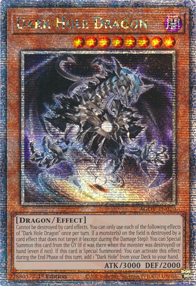 Dark Hole Dragon (Quarter Century Secret Rare) [AGOV-EN020] Quarter Century Secret Rare | RetroPlay Games