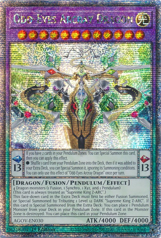 Odd-Eyes Arcray Dragon (Quarter Century Secret Rare) [AGOV-EN030] Quarter Century Secret Rare | RetroPlay Games