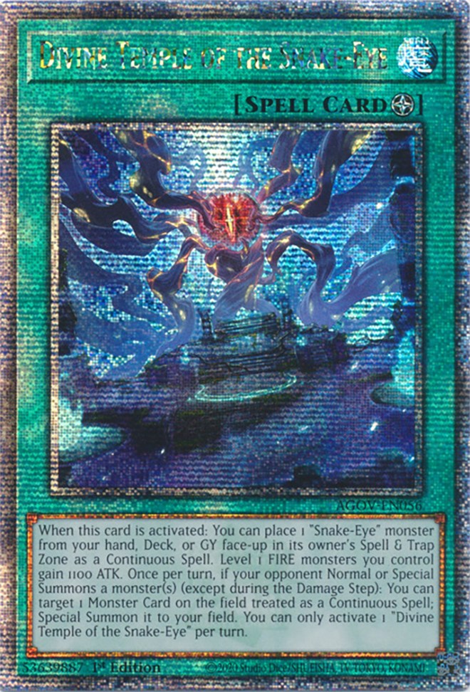 Divine Temple of the Snake-Eye (Quarter Century Secret Rare) [AGOV-EN056] Quarter Century Secret Rare | RetroPlay Games