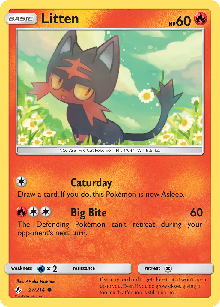 Litten (27/214) [Sun & Moon: Unbroken Bonds] | RetroPlay Games