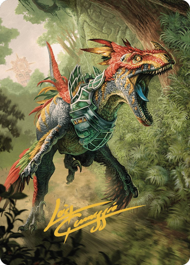 Dinosaur Token Art Card (Gold-Stamped Signature) [The Lost Caverns of Ixalan Art Series] | RetroPlay Games